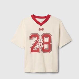 Gap Kids Disney Minnie Mouse Varsity Logo T Shirt Girls Small